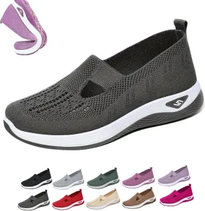 Women's Orthopedic Sneakers – Lightweight & Breathable Mesh Slip-On Walking Shoes, Easy to Wear, Anti-Slip Soled, Perfect for Work, Travel & Everyday Comfort