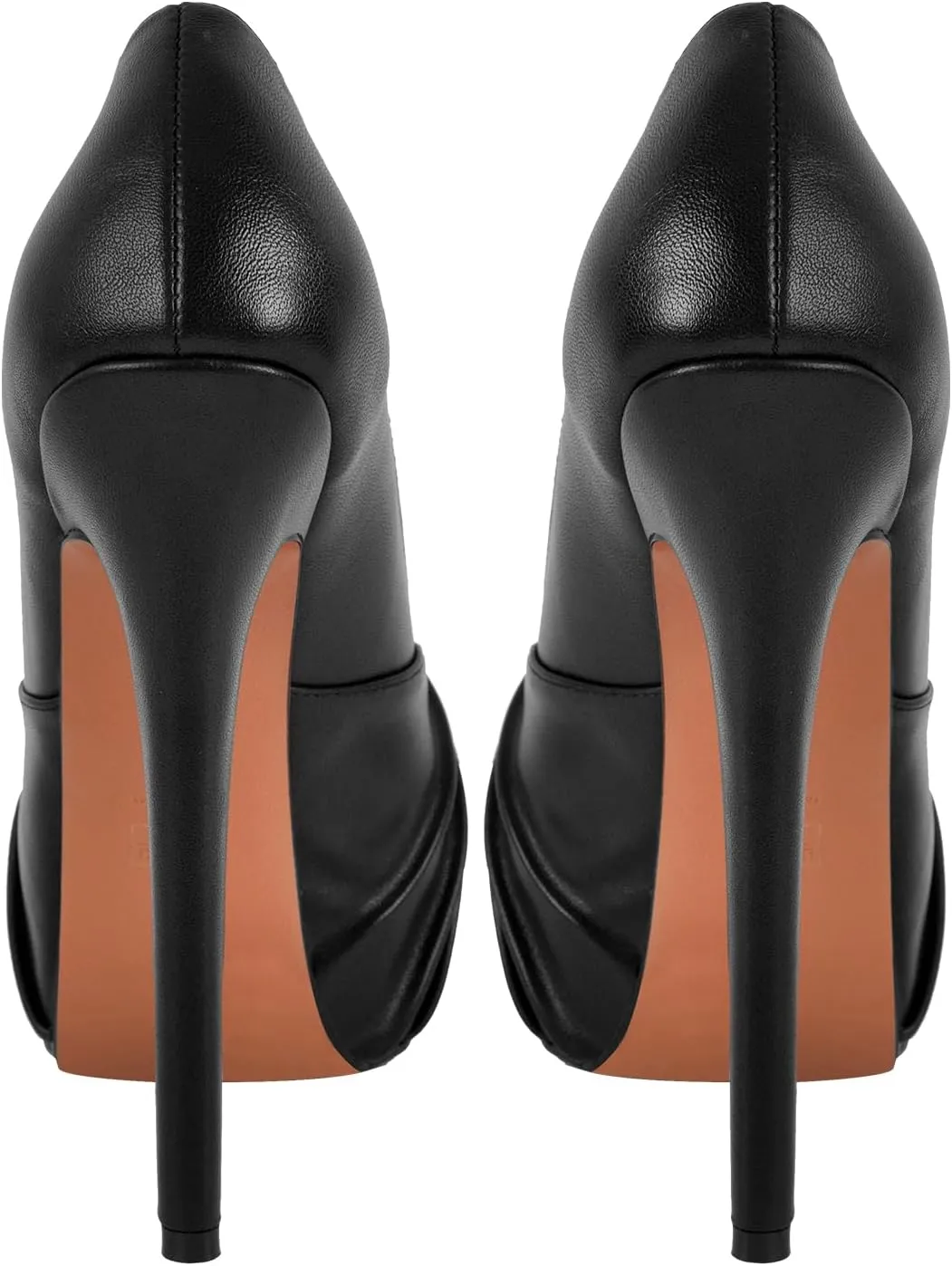 Women's Platform Pumps Shoes Slip On Stilettos PU High Heels