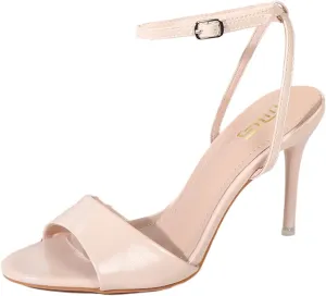Women's Pointed Toe Elegant Stiletto Strappy Sandals with Ankle Strap Buckle Summer Open Toe Lace Up High Heeled Dress Sandals for Party Prom Wedding