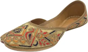 Women's Punjabi Jutti for Ethnic Shoes Soft Mojari Traditional Indian Jooti Leather Sandles Handmade Juti