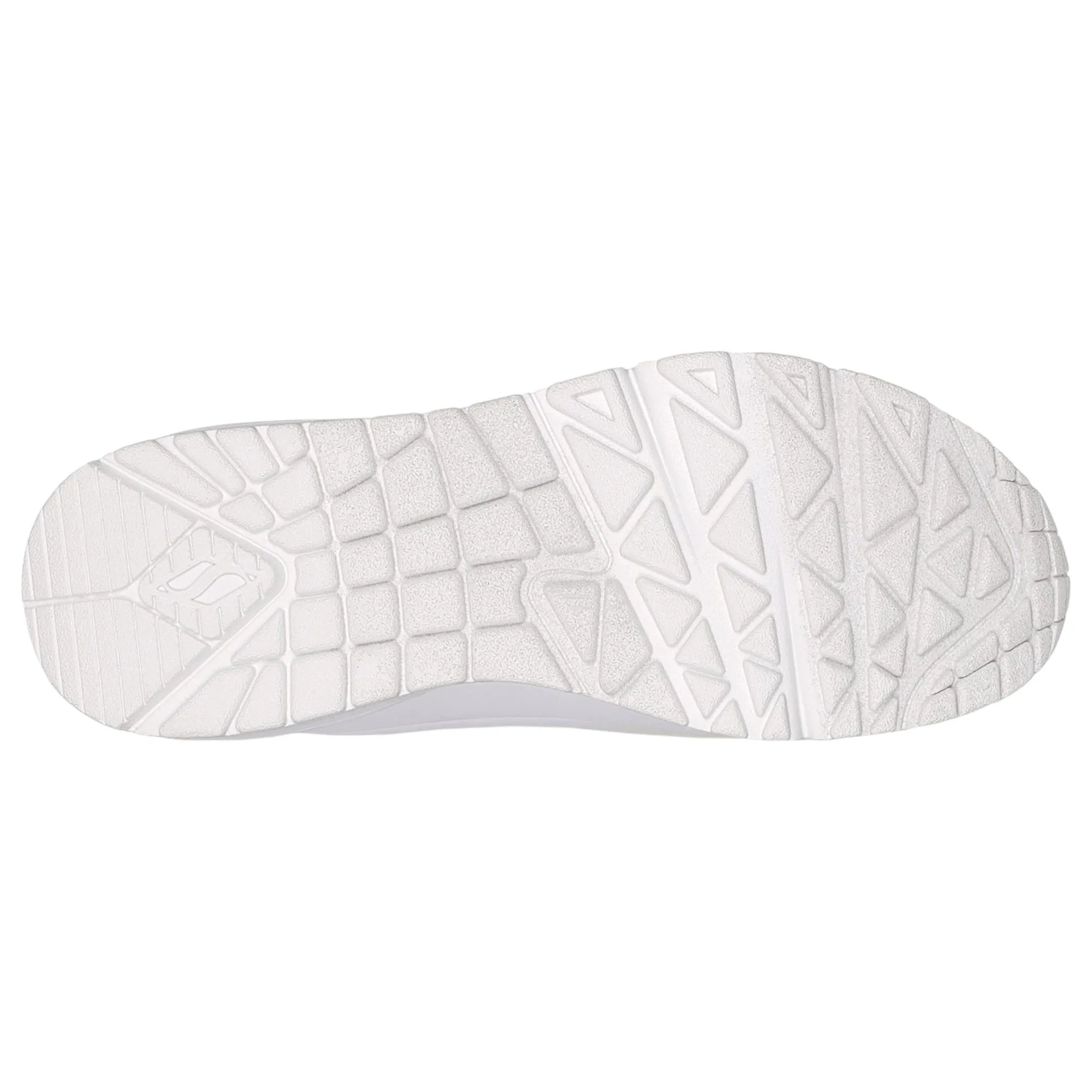 Womens Skechers Uno - Stand On Air White Lace Up Sneaker Shoes