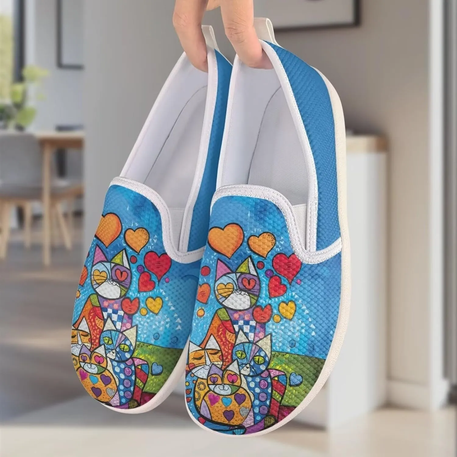 Women's Slip On Flat Fashion Comfortable Dressy Loafer Shoes Round Toe Lightweight Shoes for Office Work Daily Wear Gifts for Wife Mom Sister US Size 6-11