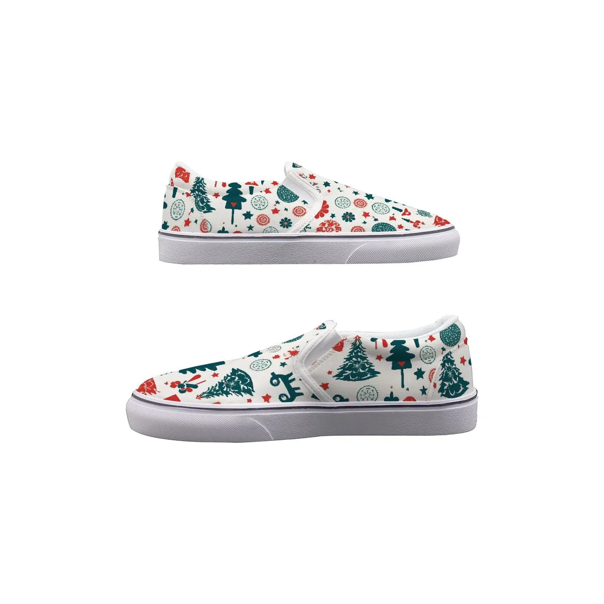 Women's Slip On Sneakers Christmas print