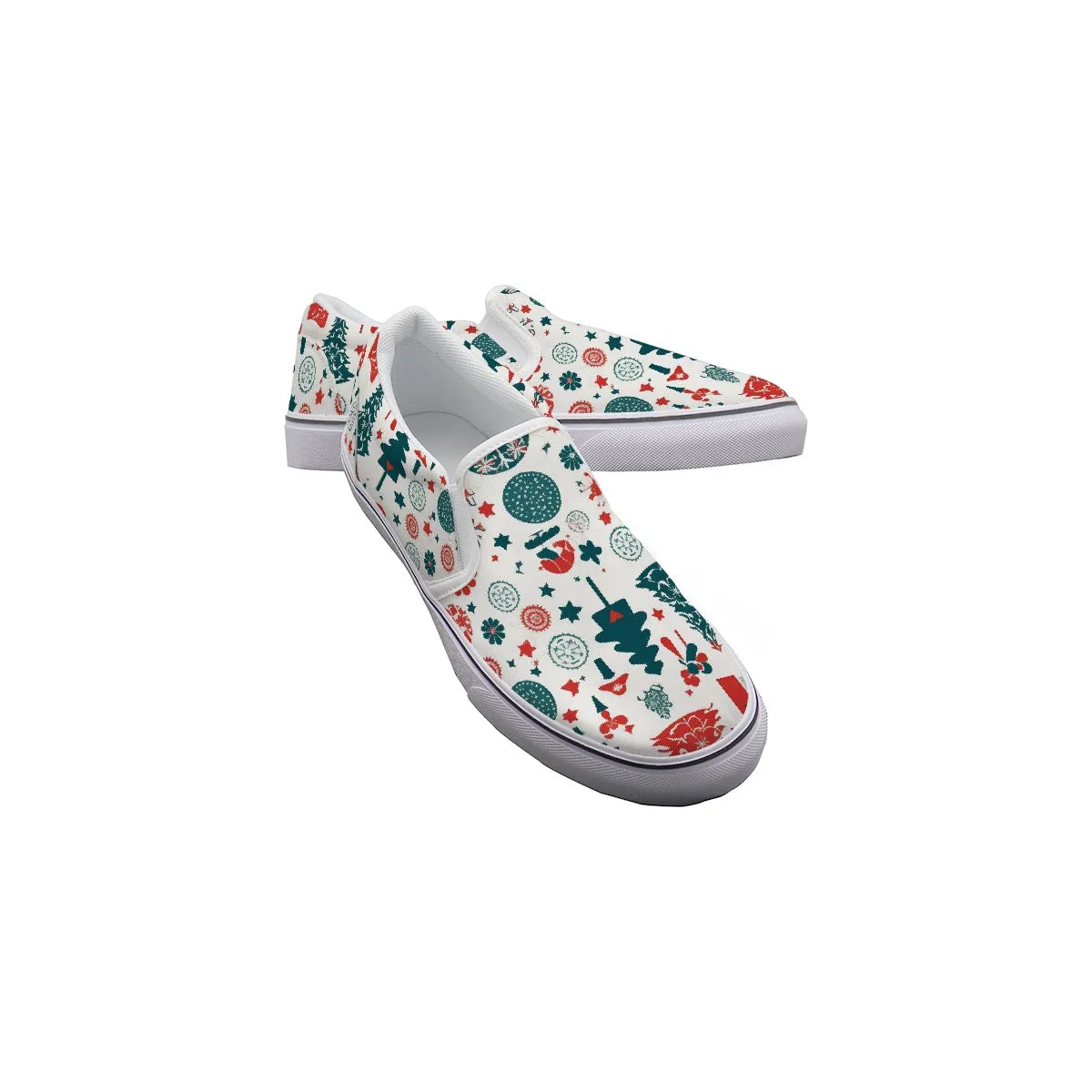 Women's Slip On Sneakers Christmas print