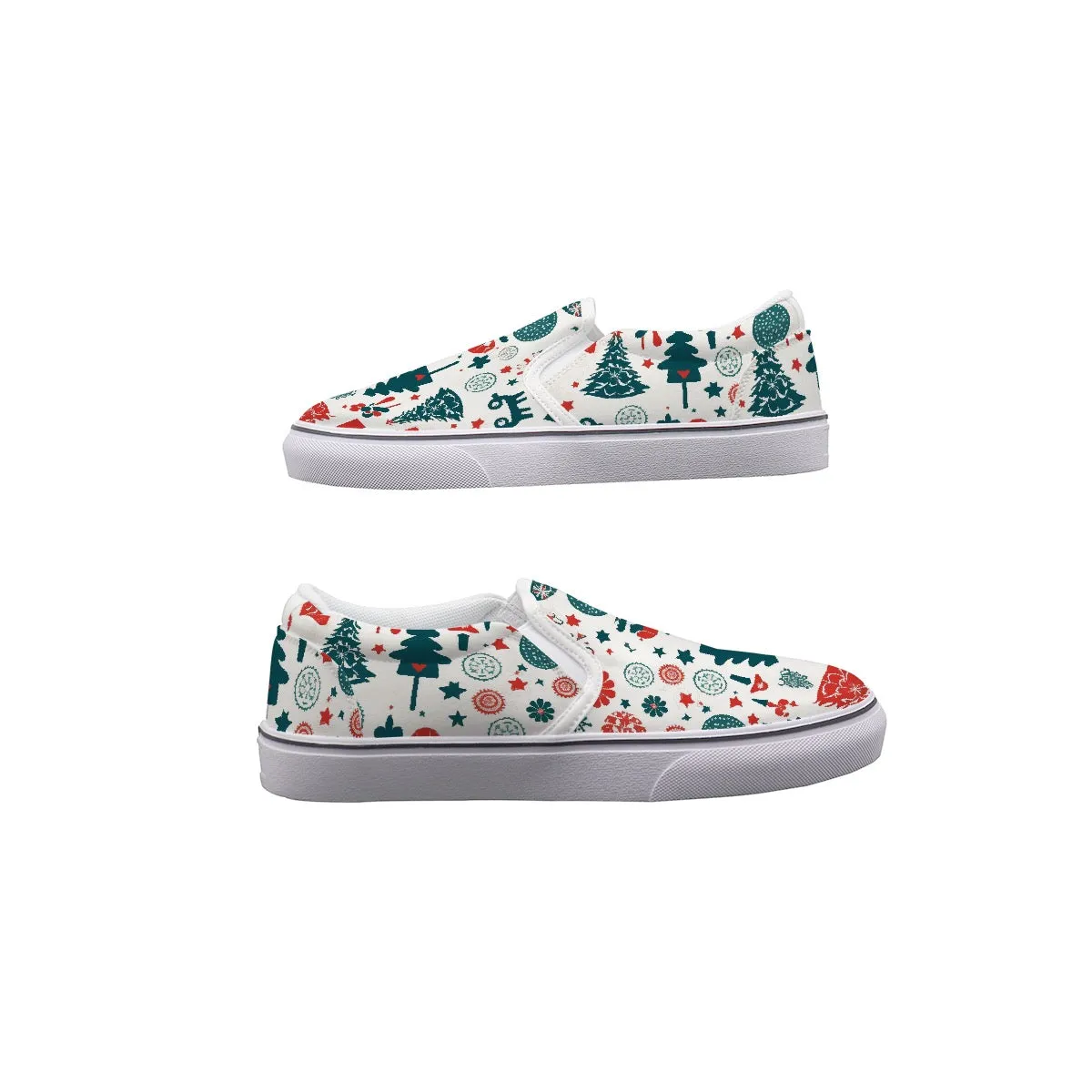 Women's Slip On Sneakers Christmas print