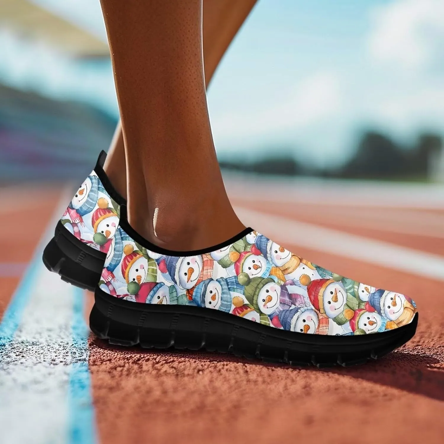 Women's Sneakers Casual Low Top Walking Sneaker Flat Outdoor Breathable Slip On Soft Holiday Shoes for Women