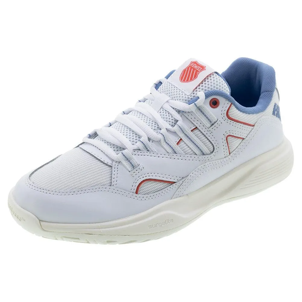 Women`s Tura Team Pickleball Shoes White and Faded Denim