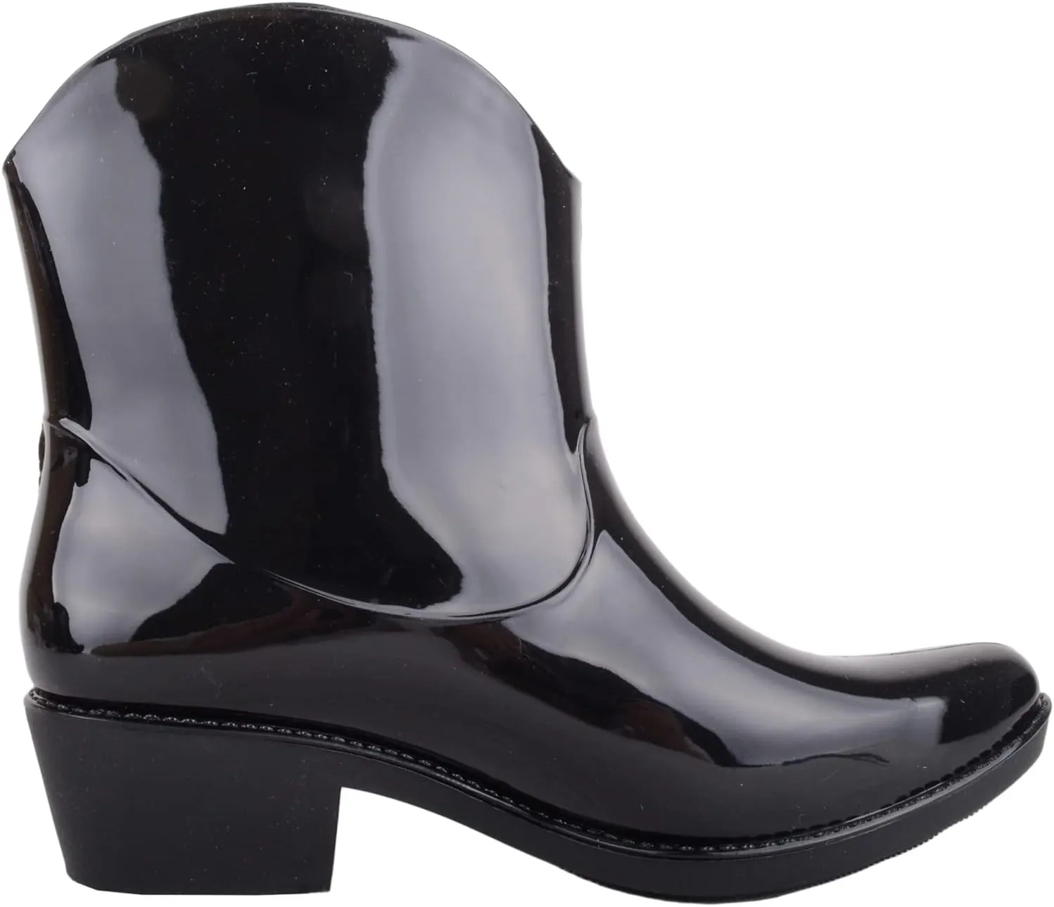 Womens Waterproof Slip On Cowboy Style Ankle Rain Winter Welly Wellington Boots