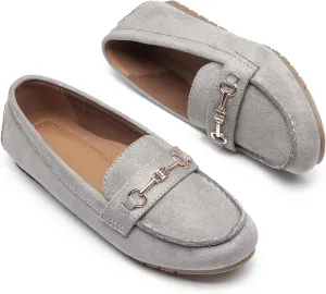 Women's Wide Loafers Casual Slip on Flat Shoes Women's Comfort Penny Loafers with Arch Support Women Dressy Moccasins