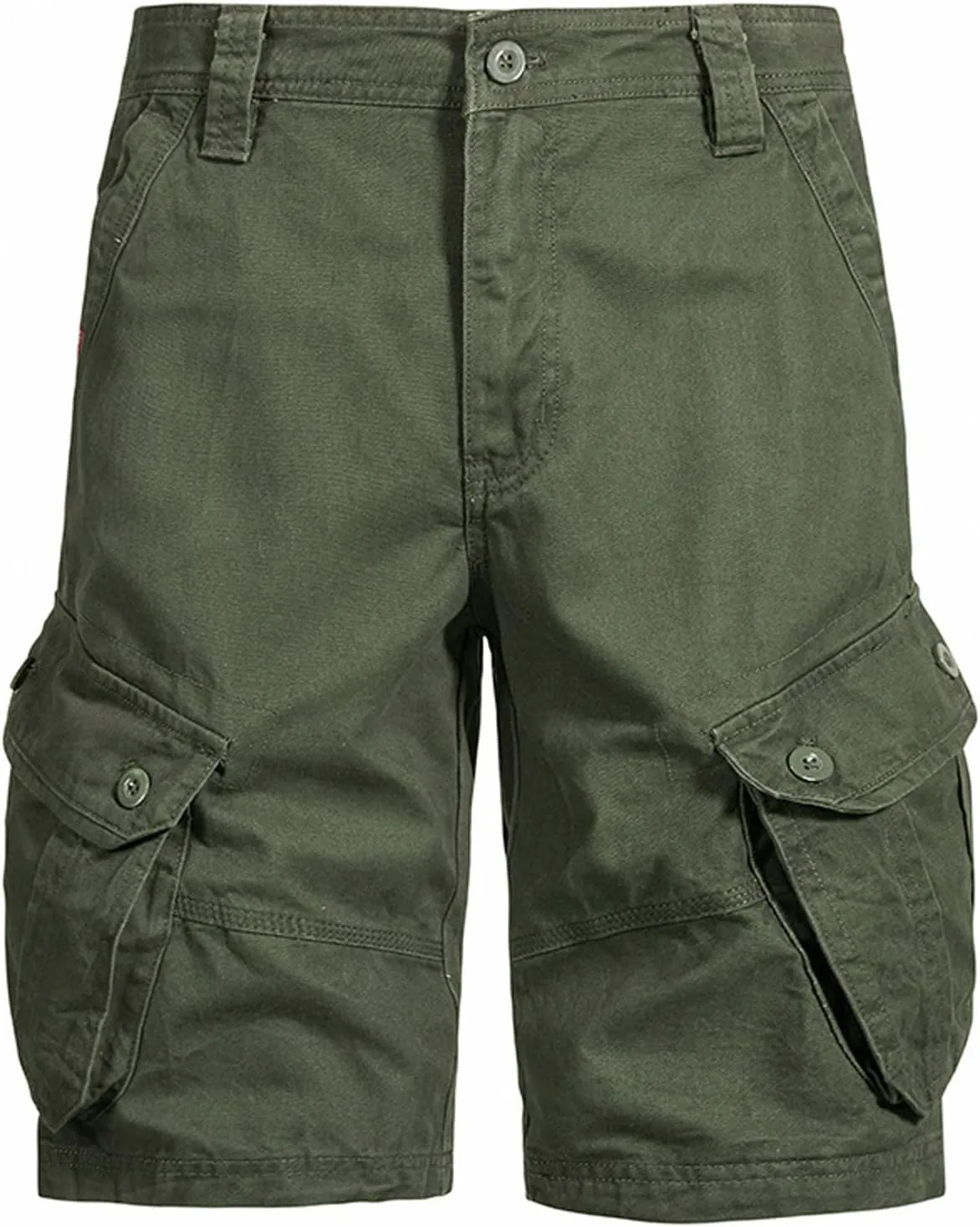 Workout Shorts Men 2023 Causal Flat-Front Khakis Cargo Shorts with Pockets Slim Fit Buckle Zipper Utility Shorts