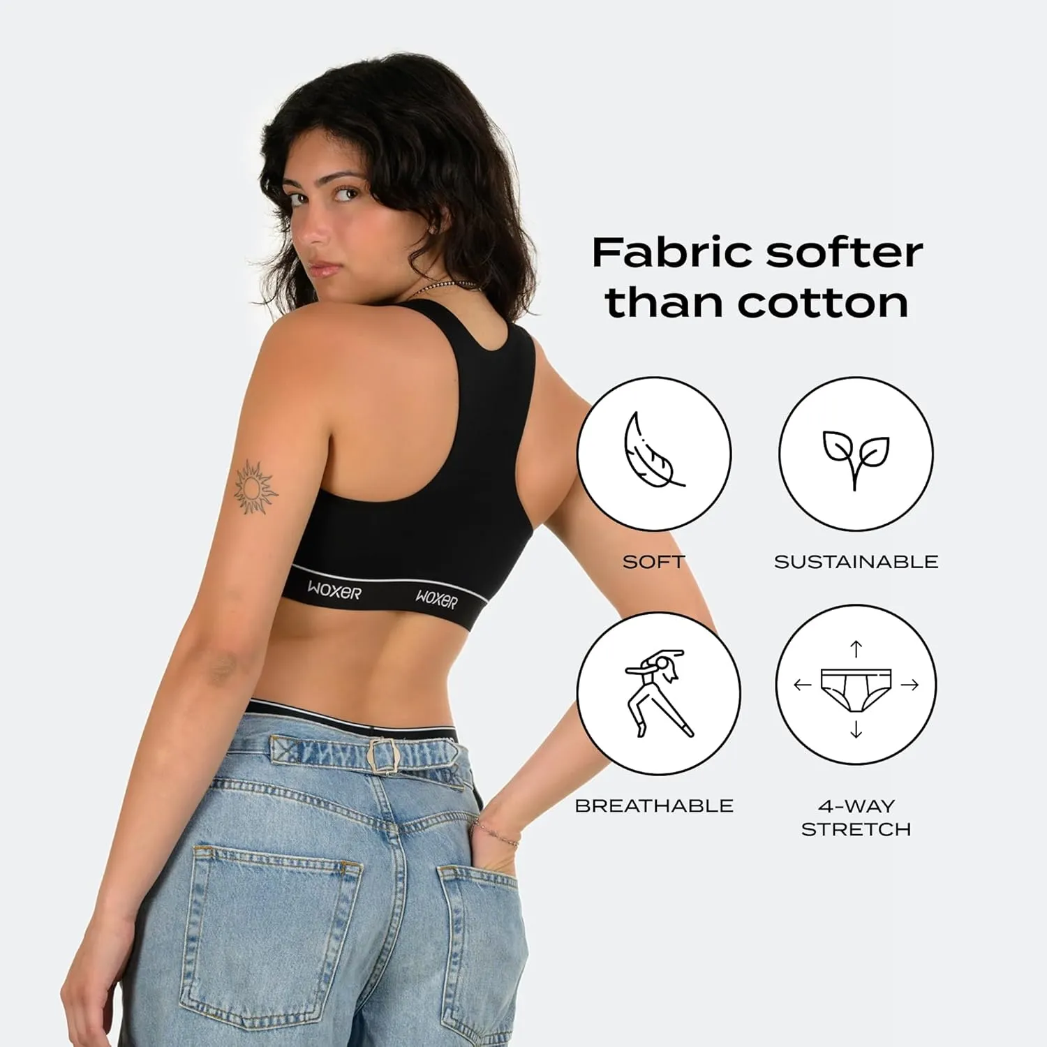 Woxer Boss Bralettes for Women - Wireless, Seamless, Comfortable Support Bra