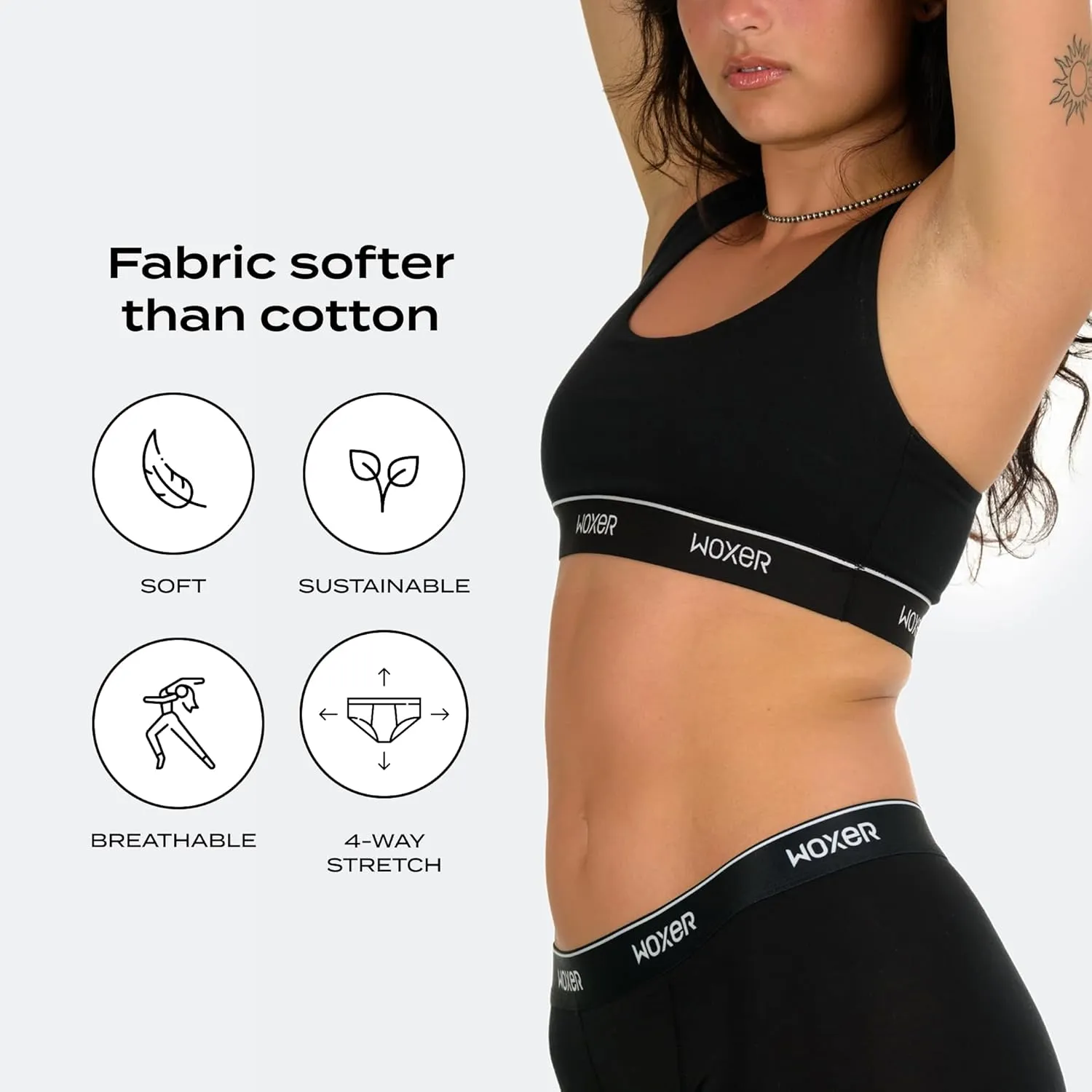 Woxer Boss Bralettes for Women - Wireless, Seamless, Comfortable Support Bra