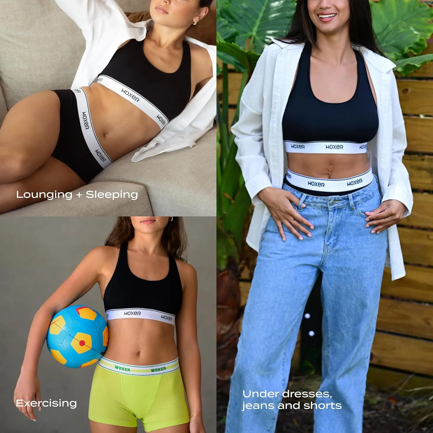Woxer Boss Bralettes for Women - Wireless, Seamless, Comfortable Support Bra