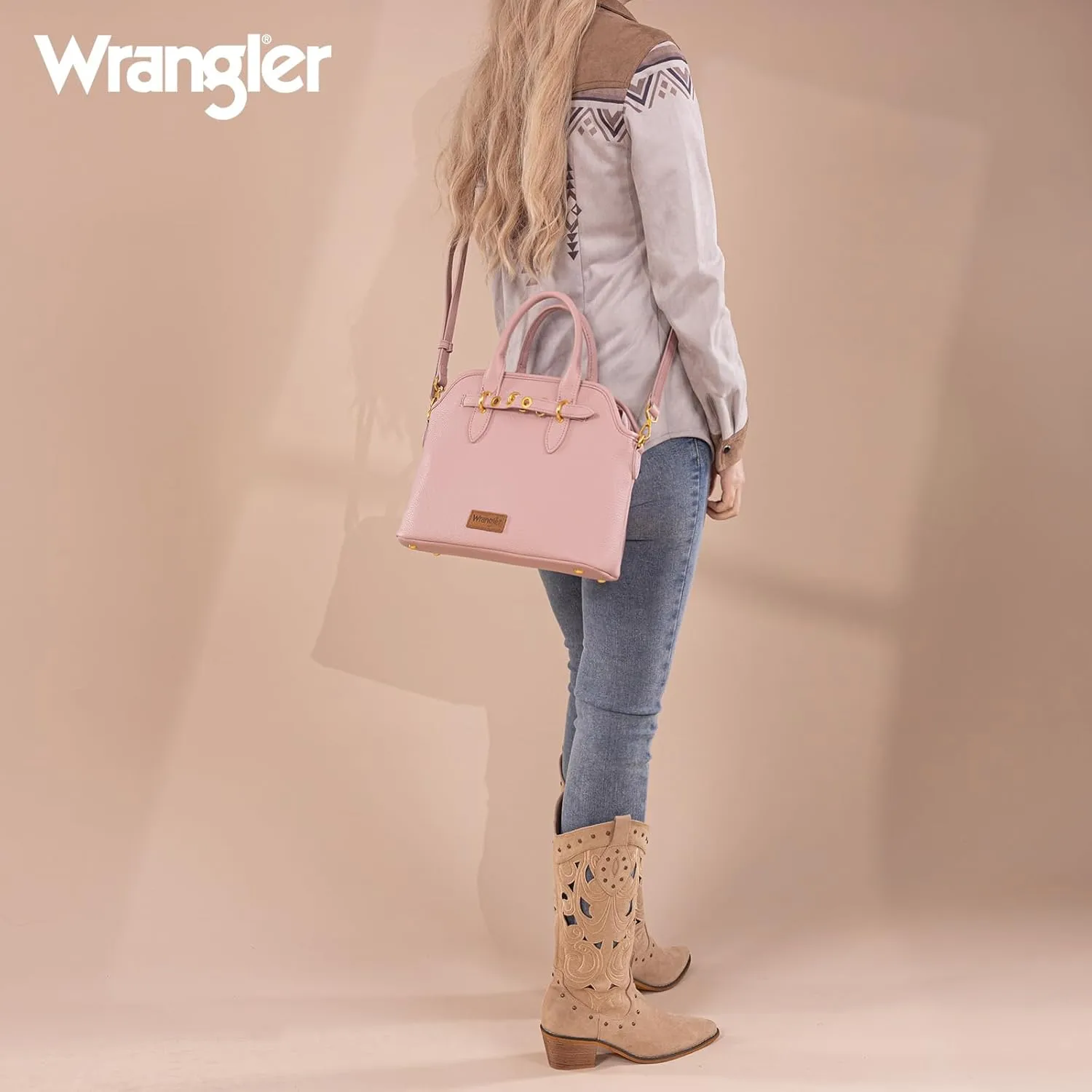 Wrangler Tote Bags for Women Medium Crossbody Purse for Ladies Soft Designer Top-handle Handbags