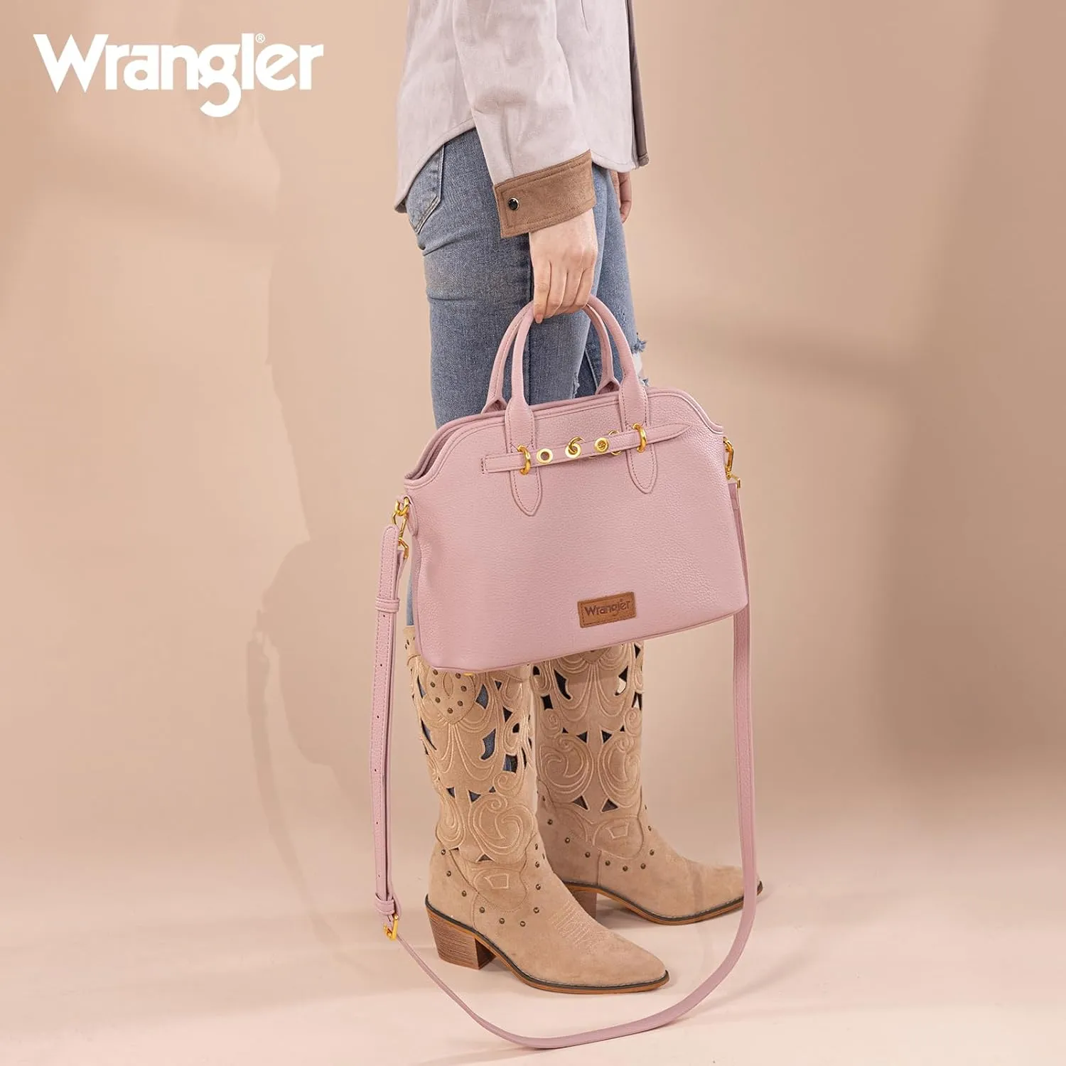 Wrangler Tote Bags for Women Medium Crossbody Purse for Ladies Soft Designer Top-handle Handbags