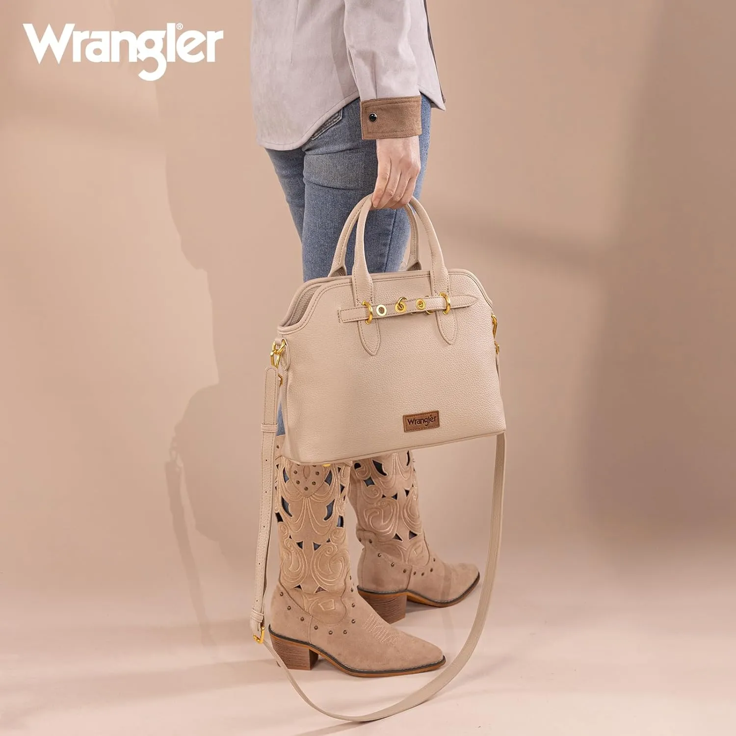 Wrangler Tote Bags for Women Medium Crossbody Purse for Ladies Soft Designer Top-handle Handbags