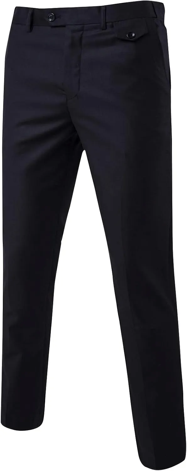 XIAXOGOOL Mens Dress Pants Classic Slim Fit Flat Front Straight Leg Pants Business Work Casual Trousers with Pockets