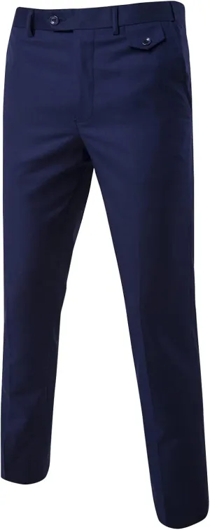 XIAXOGOOL Mens Dress Pants Classic Slim Fit Flat Front Straight Leg Pants Business Work Casual Trousers with Pockets