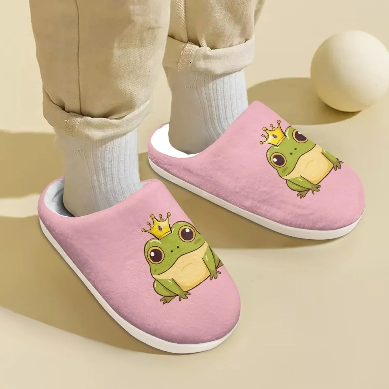 Xpyiqun Little Kid Slippers House Shoes Girls Boys Slip On Slippers Cozy Warm Soft Plush Winter Home Slippers Size 9-14.5