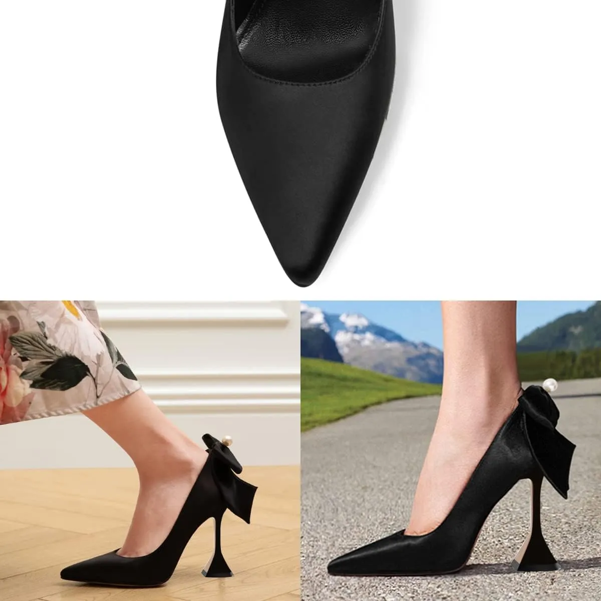 YDN Women's Pointy Toe Slip on Pumps Special High Heels Party Prom Dress Ladies Shoe Size 4-16 US