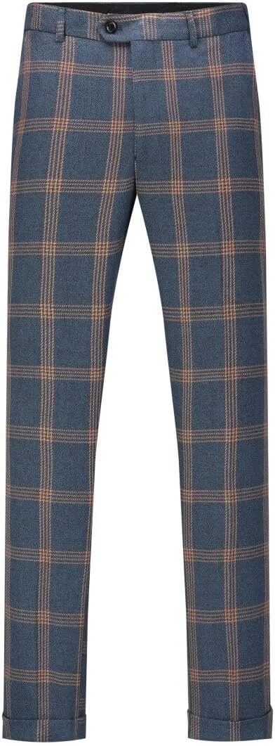 YFFUSHI Men's Plaid Tweed 3 Piece Suit Slim Fit Button Dinner Suit Tuxedo