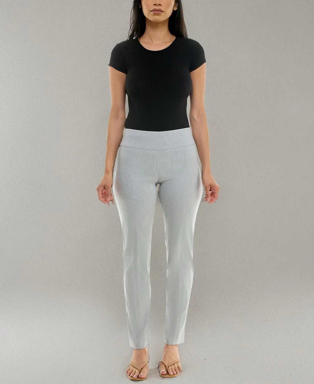 Zac & Rachel Women's Millennium Fabric - Slim Leg Pull-On Pant