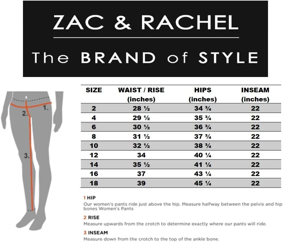 Zac & Rachel Women's Millennium Fabric - Slim Leg Pull-On Pant
