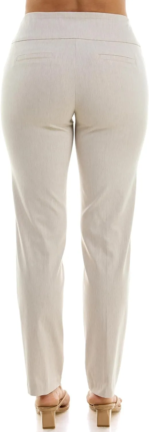 Zac & Rachel Women's Millennium Fabric - Slim Leg Pull-On Pant