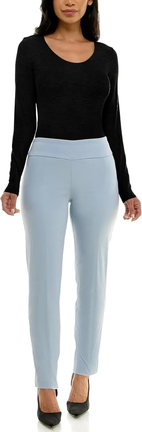 Zac & Rachel Women's Millennium Fabric - Slim Leg Pull-On Pant