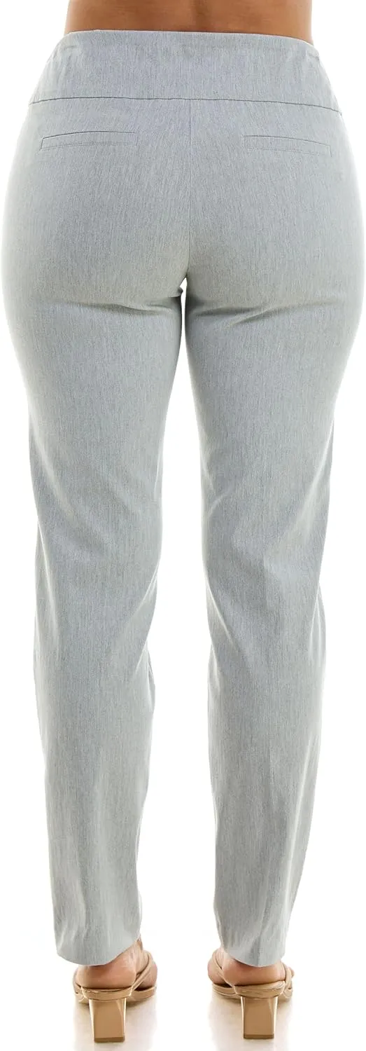 Zac & Rachel Women's Millennium Fabric - Slim Leg Pull-On Pant