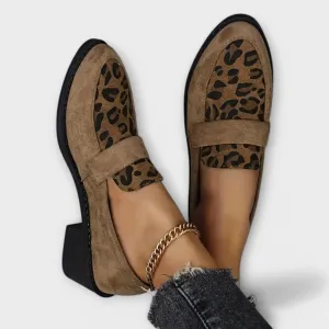 Zaylie™ - Leopard Block Loafers
