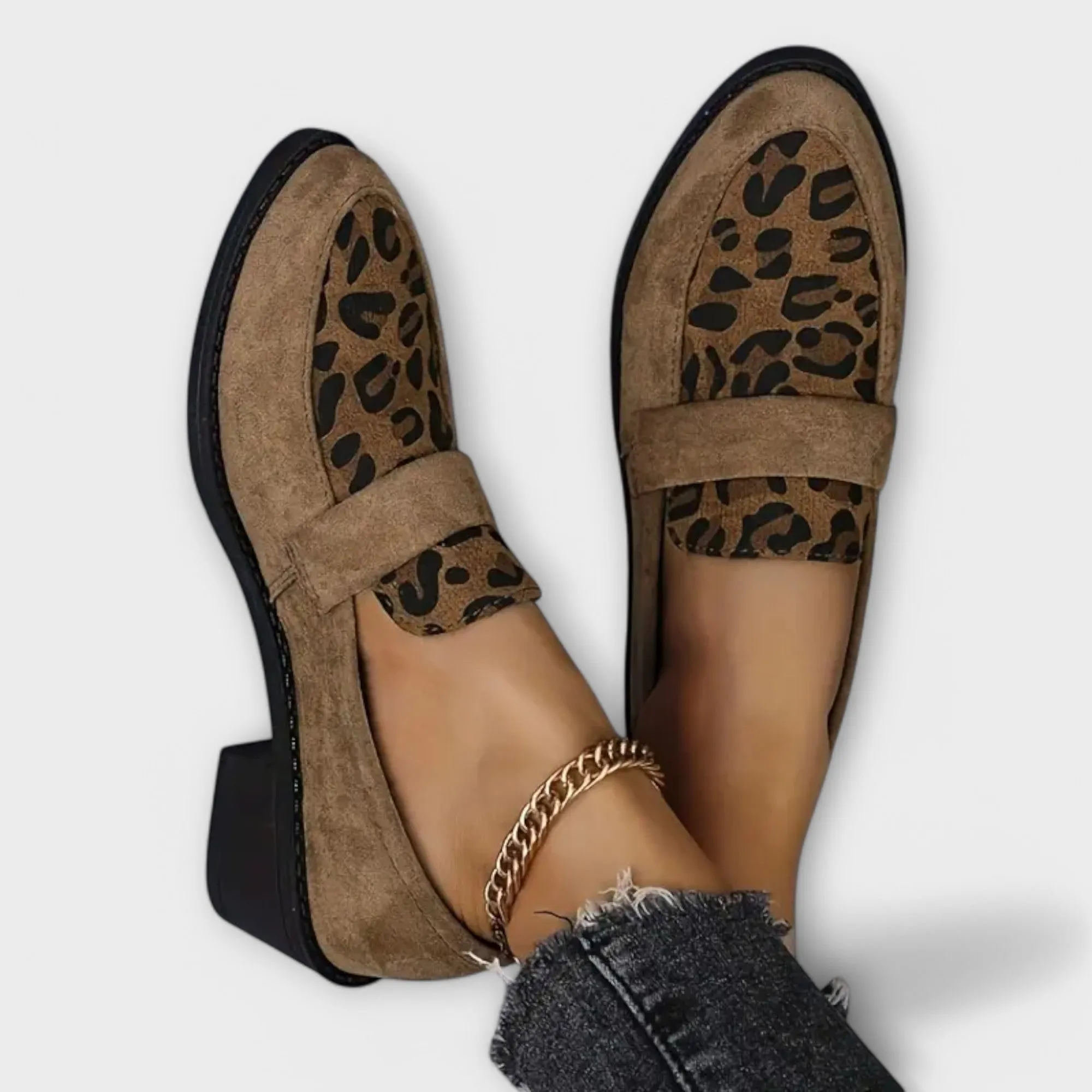 Zaylie™ - Leopard Block Loafers