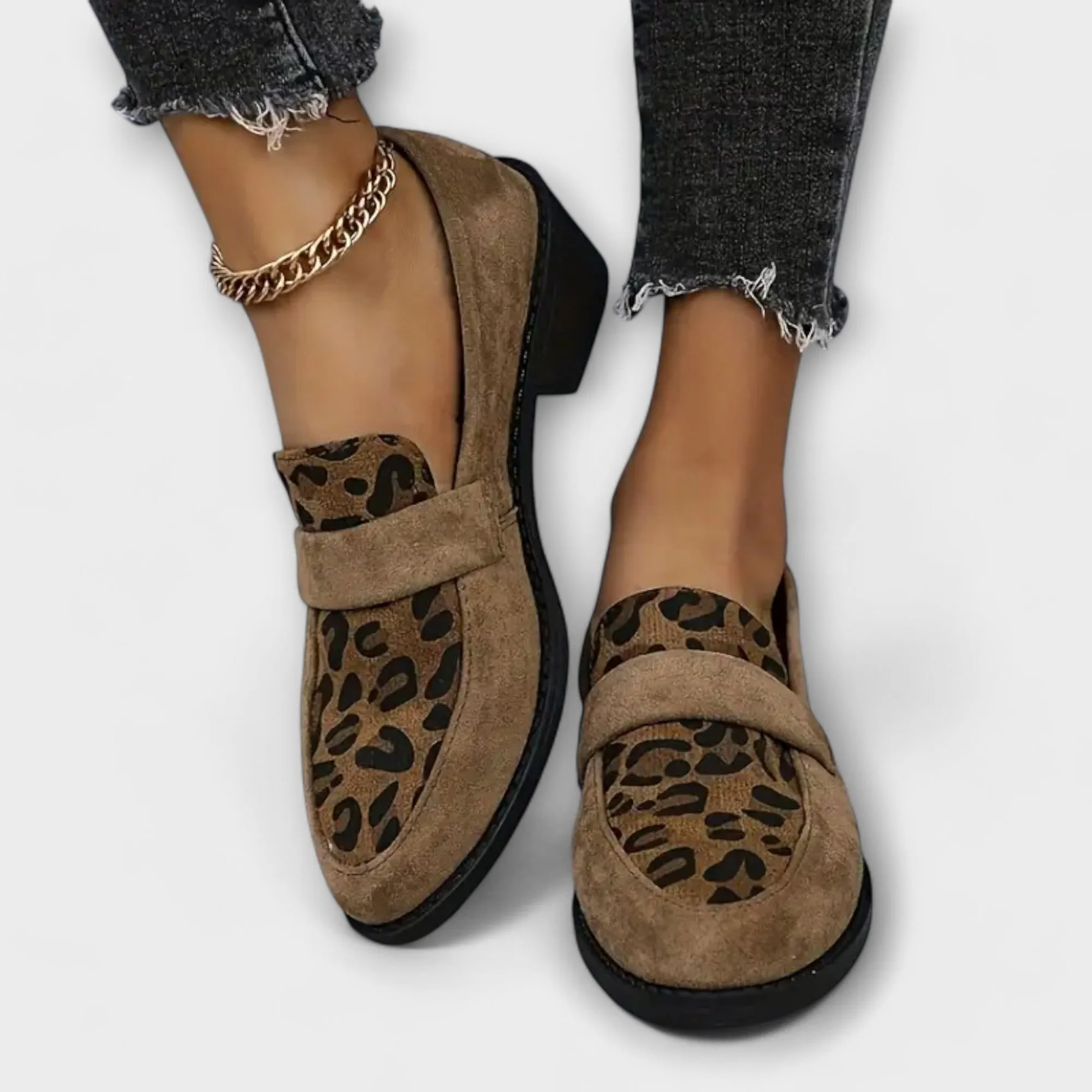 Zaylie™ - Leopard Block Loafers