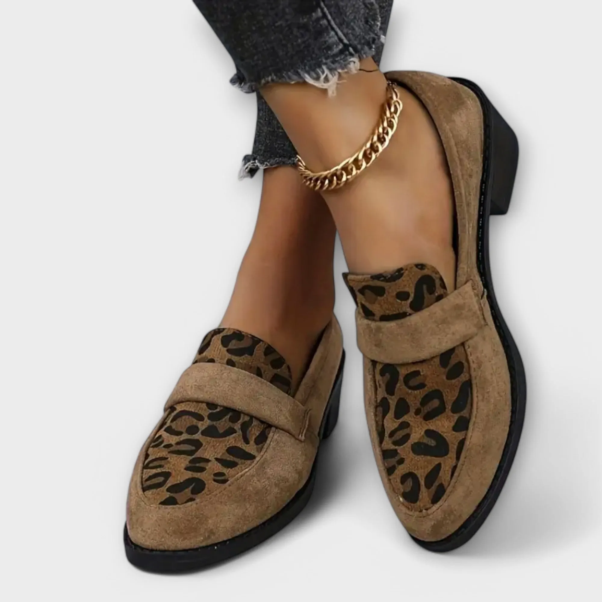 Zaylie™ - Leopard Block Loafers
