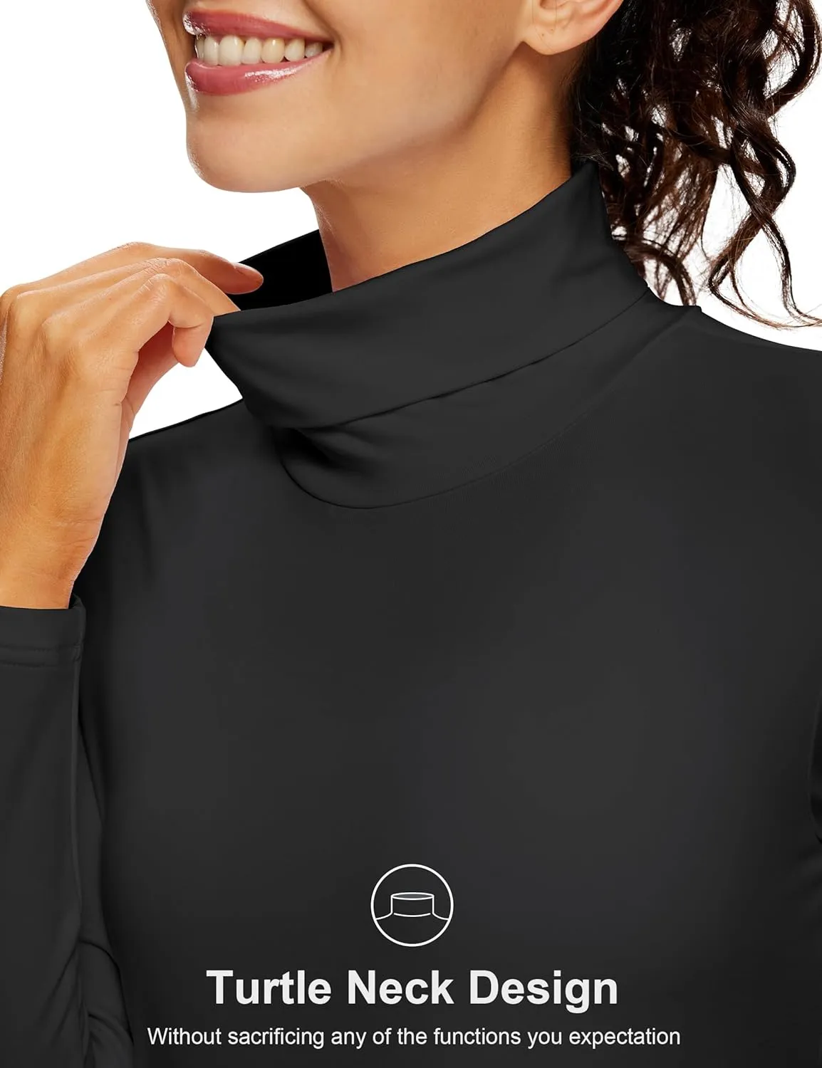 ZUTY 3 Pack Turtleneck Long Sleeve Shirts Thermal Underwear for Women Long Johns Winter Clothes Warm Base Layer Tops